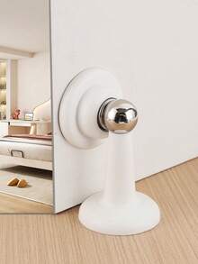 1 pieza Tope de puerta de silicona autoadhesivo de tamaño corto, magnético y silencioso, anti-colisión, para uso doméstico u hotelero - A - Ver 5