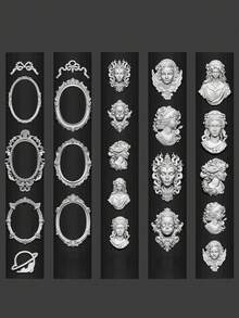 Beautizon Nailartlab 1pc Transparent Silicone Mold For 3D Nail Art Jewelry DIY, Precise Portrait Nail Decoration Template - Multicolor - View 2