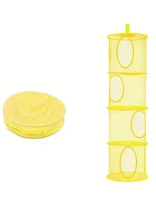1 pieza Cesta de almacenamiento colgante, bolsa de almacenamiento plegable con parte superior abierta en múltiples colores, adecuada para sala de estar, cocina, dormitorio, balcón y otros usos domésticos - Multicolor - Ver 6