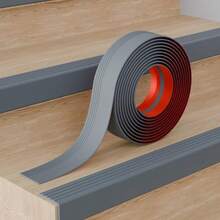 1pc Self-Adhesive L-Shaped Anti-Slip Stair Tread - No Glue Needed, PVC Rubber Edge Protection, With 7-Shape Edging Design, Suitable For Indoor/Outdoor Anti-Slip Rubber Edge Guard - A - View 7