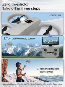 AXNEN Upgraded 2026 T3MINI Mini Drone With Landing Pad, FPV Remote Control, Dual Cameras, Smart Obstacle Avoidance, Built-In Propeller Guard, 180° Electronic Image Stabilization, Optical Flow Hovering, 3-Speed Adjustment, Easy Operation, Ideal Gift For Teenagers - View 3