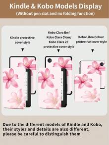 Kingsung Lily Flower Pattern Tablet Protective Case, Compatible With Ipad 9.7/10.2/10.5/10.9/12.9 Inch/Pro 11 Inch, 10th Gen, Galaxy Tab S6 Lite 10.4 Inch, Kindle Paperwhite 12th Gen 2024, Kindle 11th Gen 2022, Soft Shock-Proof, Stand Design, Smart Wake/Sleep - Multicolor - View 11