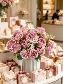 1/3/80 piezas de 30 cm Rosa artificial, decoración de primavera Plantas falsas, decoración del hogar y la boda del Día de San Valentín, ramo de boda, decoración de la sala de estar DIY , decoración del Ramadán, decoración del Día de Acción de Gracias, DIY, regalo, centro de mesa del comedor, decoración de cumpleaños, decoración interior y exterior, decoración de jarrón, decoración rústica, boda bohemia, Día de San Valentín - Rosa - Ver 8