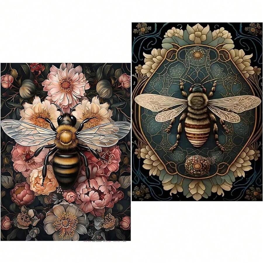 1 Set 5D Diamond Painting Kit, Full Drill Bee Diamond Art Set, Suitable For Adults And DIY, Great For Gifts And Home Wall Decor - one-size - View 1