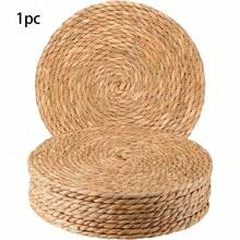 6pcs Bohemian Style Round Woven Placemats - 12 Inch Natural Linen, Handmade Rattan Design, Suitable For Dining Table And Home Decor - Perfect For Weddings, Valentine's Day, Christmas And Parties - Grass Color - View 17