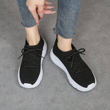 Summer New Multi-Color Casual Sports Shoes, Breathable Women's Running Shoes, Comfortable Soft Commuting Student Campus Mesh Sneakers - Black - View 4