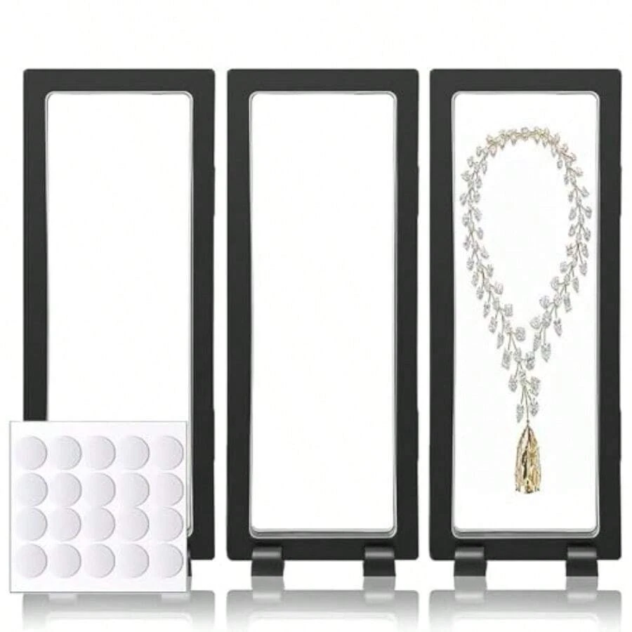File Jackets & File Pockets - Black, 9*23cm, Three Pieces - View 1