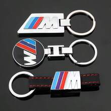 1pc M-Series Tri-Color Sport-Style Metal Keychain. Note: This Is A Functional Accessory, Not A Precision-Crafted Collectible; Minor Surface Imperfections May Exist On Some Units. Please Do Not Purchase If This Is A Concern. - Multicolor - View 2