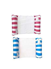 Flotador inflable de PVC grueso para adultos - Balsa a rayas, hamaca de piscina. Adecuado para piscinas, playas y otras actividades acuáticas para adultos. Flotador de piscina de PVC multifuncional, que combina las funciones de silla de salón y deriva, una opción ideal para viajar - A - Ver 11