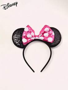 Disney 1 chiếc băng đô tai chuột Minnie hoạt hình với nơ chấm bi đỏ trang trí, thích hợp cho các bữa tiệc và lễ hội hóa trang, quà tặng Ngày của Mẹ/Ngày Valentine. - Nhiều màu - Xem 7