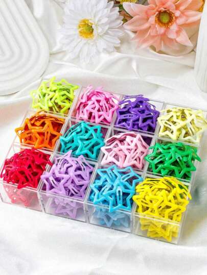 20/30/40/50/100 Pinzas para el cabello con forma de estrella de metal de aleación de 3 cm, accesorios para el cabello con estilo Y2K, antideslizantes, adecuados para uso diario y reuniones, set de pinzas para el cabello con forma de estrella de colores Y2K, suministros escolares, suministros universitarios, tocado, pinza para el cabello