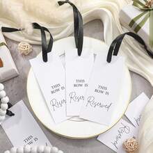 1/12pcs Wedding Reserved Seat Identification Paper Cards With Ribbons,Wedding Reserved Seat Number Plates,Paper Seat Identification Cards With Ribbons,Chair Decor For Wedding Ceremony,Suitable For Wedding Ceremony Party Seating Arrangement Decor - A - View 11