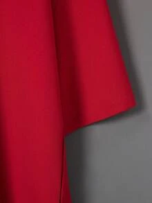 Áo khoác gió dáng dài vừa phải, màu trơn, đa năng, kiểu dáng Hanfu Trung Quốc, nhẹ, thích hợp cho mùa hè đi biển. - Đỏ - Xem 5
