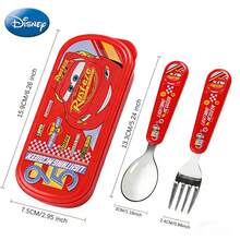 Monogram 2pcs Disney Cars Themed Cartoon Fork And Spoon Set, Chopsticks, Tableware Set For Teenagers, Food Court Gift, Racing Dream, Lightning Speed, PP Material, Birthday, Cars Party, Back To School, Christmas - Multicolor - View 7