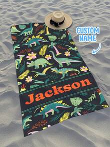 A Personalized Children's Beach Towel, A Perfect Summer Birthday Gift, Suitable For All Kinds Of Summer Occasions. Customize Beach Towels And Accessories For The Beach, Pool, Travel, Camping, Yoga, And More. - Multicolor - View 2