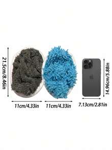 2pcs/Set Upgraded Thick Elastic Washable Mop Replacement Pads, Suitable For Flat Mops - Reusable Microfiber Mop Heads And Disposable Dry Dusting Cloths, For Hardwood, Laminate, Tile Floors Cleaning, With Rust-Proof Stainless Steel Handle, Dry & Wet Dual-Use Replacement Set (Compatible With Sweeping Mop Replacement) - trắng - Xem 11