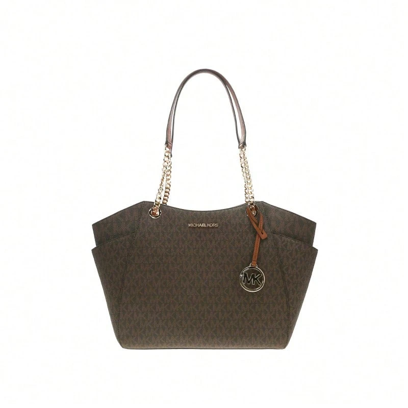 Michael Kors Jet Set Travel Printed Women's Shoulder Bag 35S4GTVT3B BROWN - 深棕色印花/橡果棕色35S4GTVT3B BROWN - 查看 1