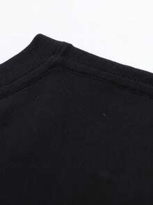 Cool And Unique Monster Pattern,Street Style, Unisex 2026 Summer Everyday Commuter Short-Sleeved T-Shirt. Made Of Pure Cotton, Skin-Friendly And Comfortable, Solid Color Design, Simple And Versatile, The Best Gift For Men/Women, Perfect For Everyday Wear. - Black 8 - View 5