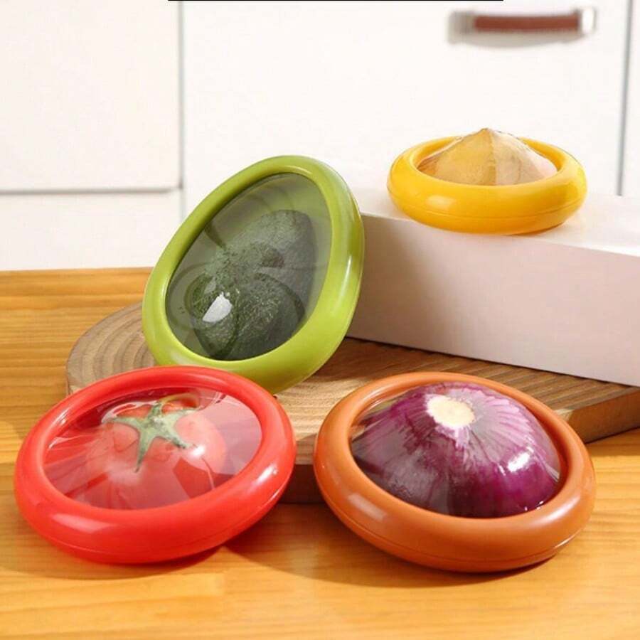 Ultimate Produce Saver Set! Extend Freshness, Cut Food Waste Ideal For Avocado, Onion, Tomato & More Reusable Kitchen Storage Must-Have.Four Colors And Styles Are Available.