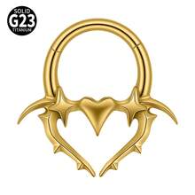 1 chiếc khuyên mũi Star&Hear Thorn dạng bấm, có bản lề, làm bằng titan nguyên khối và đá Zirconia, thích hợp cho xỏ khuyên sụn tai, khuyên tai hình giọt nước, khuyên tai xỏ khuyên tai Daith và Helix. - Như thể hiện trong hình ảnh - Xem 12
