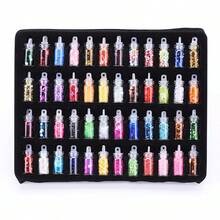 QIAO 1 Set Kit de relleno de resina epoxi, polvo de brillo de resina epoxi, estrellas con forma de corazón, microperlas para arte de uñas, joyería, llaveros y manualidades DIY - Multicolor - Ver 15