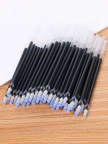 100 piezas Recambios de bolígrafo neutro de 0,5 mm - Tinta azul/negra de alta capacidad, ¡excelente para escribir en la escuela! - Multicolor - Ver 14