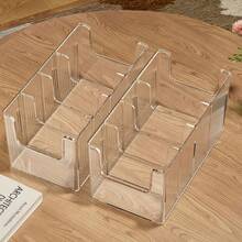2pcs/1pc Large Capacity Transparent Cosmetic Storage Box, With Removable Dividers Makeup Organizer, Divided Plastic Makeup Storage Box, Suitable For Masks, Lipsticks, Perfumes, Durable Bathroom Countertop Storage Box, Daily Use - A [The Baffle Is Removable] - View 13