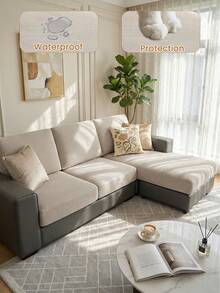 1 tấm bọc ghế sofa nhung màu be đa năng, chống thấm nước và chống trượt, phù hợp với ghế sofa đơn/đôi/ba chỗ ngồi và ghế sofa hình chữ L, kiểu dáng hiện đại tối giản, mềm mại và thân thiện với da, chống trầy xước do thú cưng. - Màu be - Xem 7