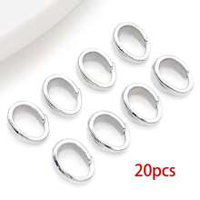 20pcs 18K Gold Plated Pendant Clasp, Oval Bail Connector Clasps For DIY Necklace Jewelry Making, Hypoallergenic Copper Pendant Findings - Buckle - View 8