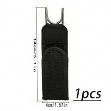 Bộ 4 chiếc, đai thun co giãn không móc kim loại kiểu chiến thuật, có dây đeo điều chỉnh bằng khóa dán, unisex, quà tặng ngày Valentine (màu đen). - Không có chữ viết - Xem 2