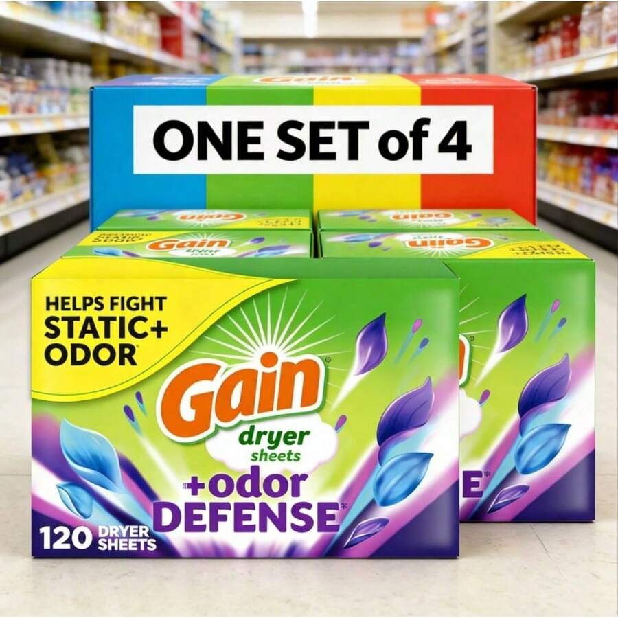 Multi-Pack Odor Fighting Fabric Softener Sheets | Anti-Static Wrinkle Reduction Sheets | Long-Lasting Outdoor Fresh Scent Large Capacity Family Pack - 預設 - 查看 1