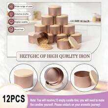 2/12/ (42 chiếc, 6 bộ) Hộp thiếc đựng nến hình trụ 4 oz - Bộ dụng cụ làm nến màu vàng hồng, bao gồm nắp và bấc; Chắc chắn, có lớp hoàn thiện màu vàng hồng mờ; Hộp thiếc nhỏ rỗng 4 oz - Lựa chọn lý tưởng cho những người đam mê làm nến. - Nhiều kiểu dáng - Xem 12