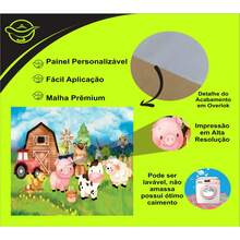 Rectangular Happy Birthday Banner 2.20x1.80 Sublimated Fabric - 6 YEARS - View 3