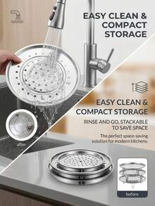Rejilla de vapor de acero inoxidable de varios niveles, resistente a la oxidación y al calor. Apilable, apta para lavavajillas, se adapta a la mayoría de los utensilios de cocina. Excelente para cocinar al vapor diversos alimentos, práctica para uso diario y como regalo. - Ver 9