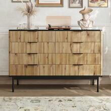 Modern Sideboards, Display Cabinets, Storage Cabinets, Chest Of Drawers, Suitable For Living Room/Dining Room/Hallway, 120 X 39.5 X 80 Cm (Width/Height/Depth) - Natural Color - View 12