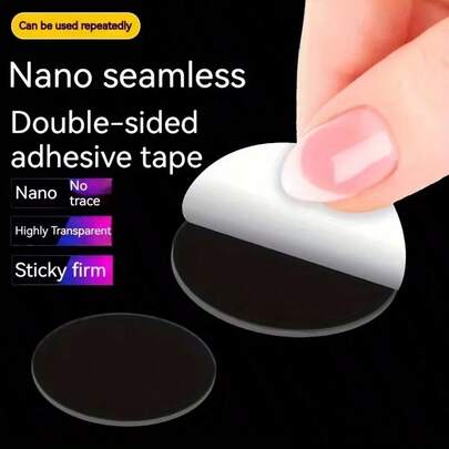 1/20/280 Pcs Double Sided Sticky Dot Stickers Removable Round Putty Clear Sticky Tack No Trace Sticky Putty Waterproof Small Stickers For Festival Decoration ,Wall & Glass Decoration, Glass Stickers | Tidy Arrangement | Seamless Application