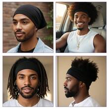 1pc  Dreads Cap, Loc Sock, Dreadlock Caps For Men, Soft And Comfortable, Tube Dreadlock Cap Elastic For Men & Women, Black - 彩色 - 查看 2