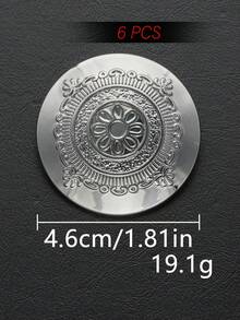 6颗大号金属纽扣，独特花卉纹理，复古欧式宫廷风格外套装饰纽扣，专用制服缝纫纽扣，缝纫配件 - 多色 - 查看 17