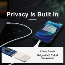 1/2/3 件装 USB-C 转 Lightning 充电线，3.3 英尺/100 厘米，支持快速充电和数据传输，兼容 14 Pro Max/14 Pro/14 Plus/14/13/12/11/XS/XR/8/7/6 系列 - 白色 - 查看 3