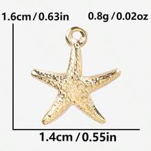 1pc Minimalist Stainless Steel Gold/Silver Starfish Pendant, Ocean Animal Charm Suitable For DIY Jewelry Making Necklace Bracelet Earring Accessories - Pendants - View 20