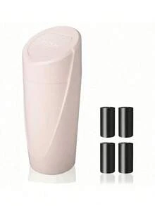 3/4/5/6pcs Leak-Proof Mini Car Trash Can With Lid, Cup Holder Design Car Trash Can, Comes With Multiple Trash Bag Rolls, Multi-Functional Storage Bin Suitable For Car, Home And Office - Style a - View 14