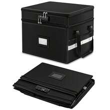 2 Layers Fireproof Document Box With Code Lock File Storage Waterproof Bag Home Office - A - View 8