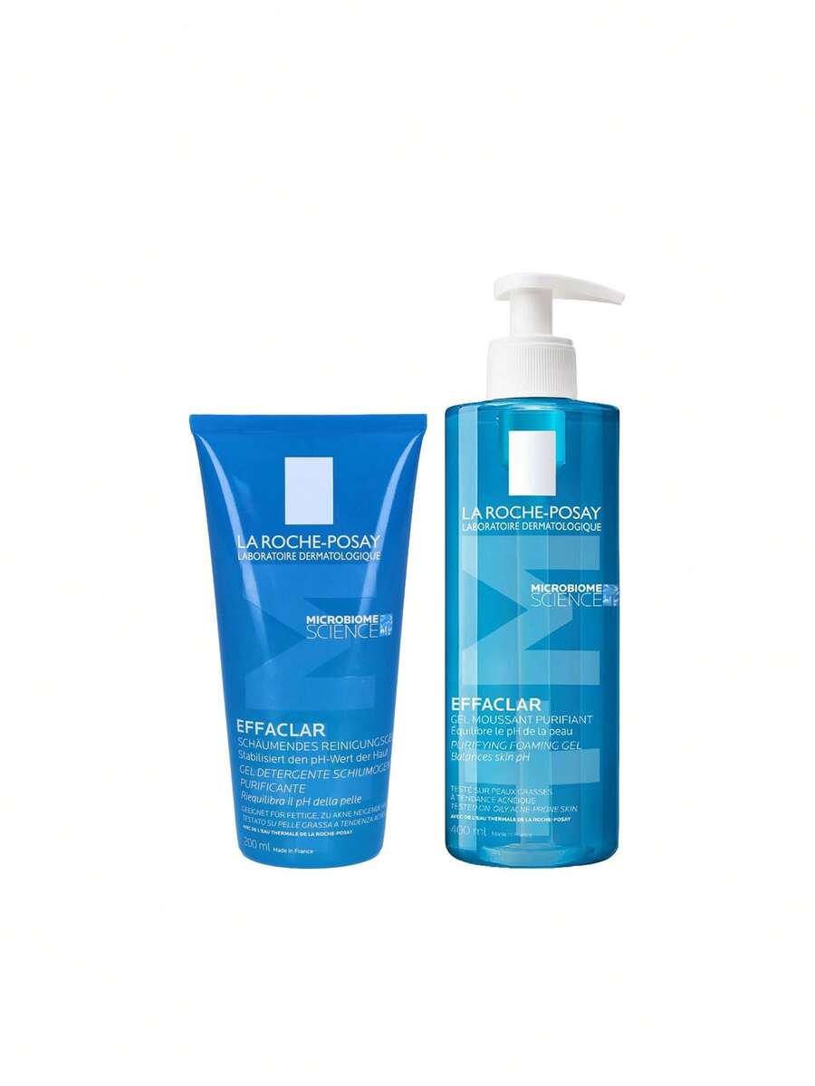 La Roche-Posay [Bundle] Effaclar Purifying Foaming Gel Cleanser 200 Ml + Purifying Cleansing Gel 400 Ml - Effaclar - View 1