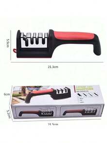 1pc 4-Stage High Speed Knife Sharpener, Can Sharpen Blades, Scissors, Thread Cutters, Multi-Functional High Speed Sharpening Tool With Non-Slip Base, For Knives, Scissors, Thread Cutters - Multicolor - View 2