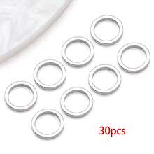 30pcs 18K Gold Plated Flat Closed Jump Rings, Seamless Soldered Rings For DIY Jewelry Making, Metal Connector Rings For Bracelet Necklace Findings - Multicolor - View 15