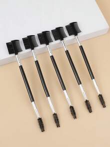 1/5 Pcs Eyelash Comb Eyelash Shaper And Eyebrow Brush Dual Comb Double Head Eyebrow Eyelash Makeup Grooming Tool For Women Girls - Multicolor - View 9