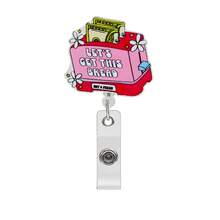 Creative Cartoon Retractable ID Badge Reel, Glitter Personalized Lanyard Clip, Nurse Badge Holder Anti-Lost Hook - A - View 2