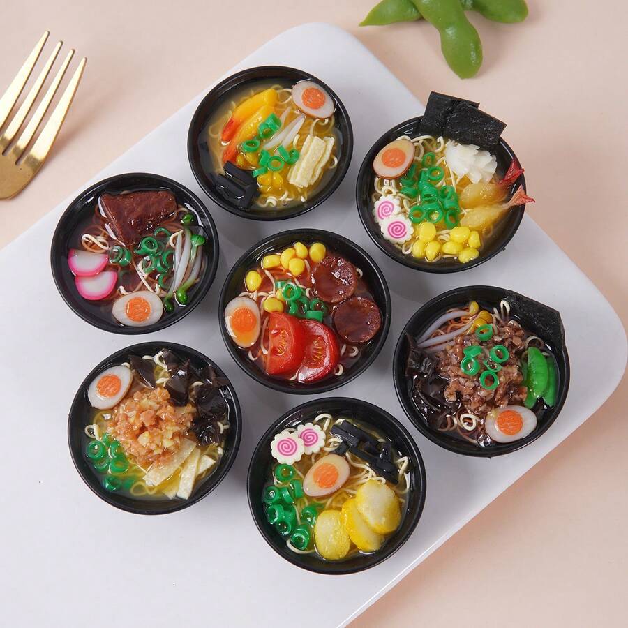 2026 Hot Selling Realistic Seafood Ramen Noodle Keychain, Japanese Food Toy Noodle Decor, Gag Gift, Interesting Creative Gift, Birthday Gift, Valentine's Day Gift, Children's Day Gift, Easter Gift, Perfect Gift, Best Gift, Halloween Gift, Stress Relief Toy - Squishy - Multicolor - View 1