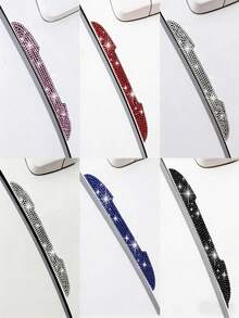 Sparkling Diamond Car Door Edge Guards, Fashionable Anti-Scratch Protective Strips, Cute Shiny Car Rearview Mirror Decorations, Universal Exterior Accessories - Anti-collision Stickers - View 8