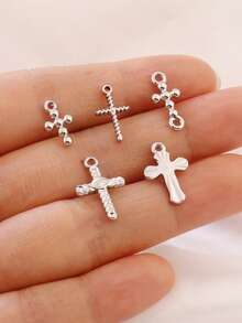 3pcs Stainless Steel Small Cross Pendant Fashion 18K Gold Plating Charms For DIY Jewelry Making Supplies Accessories - Pendants - View 3